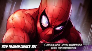 Рисуем Человека-паука для обложки комикса